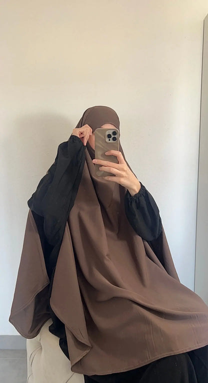 Khimar à fente -Soie de médine