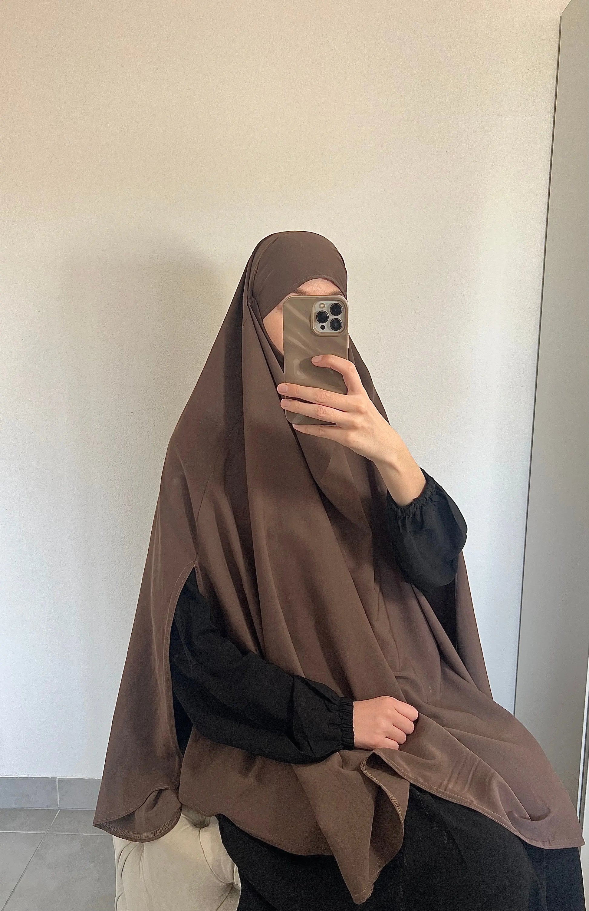 Khimar à fente -Soie de médine